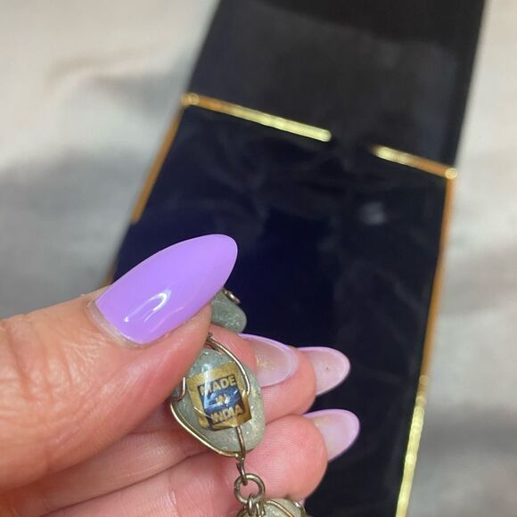 Silver Indian row gemstone bracelet - Picture 6 of 6